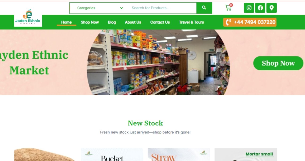 Website Design and Development - Oneder Technologies - Jayden Ethnic Market