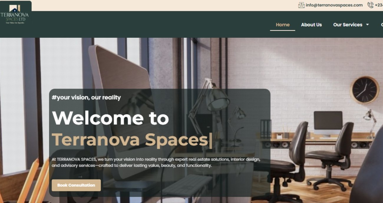 Website Design and Development - Oneder Technologies - Terranova Spaces