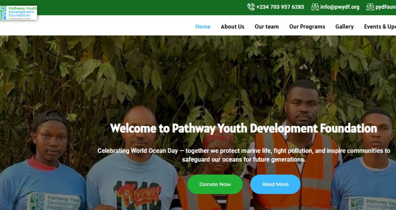 Website Design and Development - Oneder Technologies - Pathway Youth Development Foundation