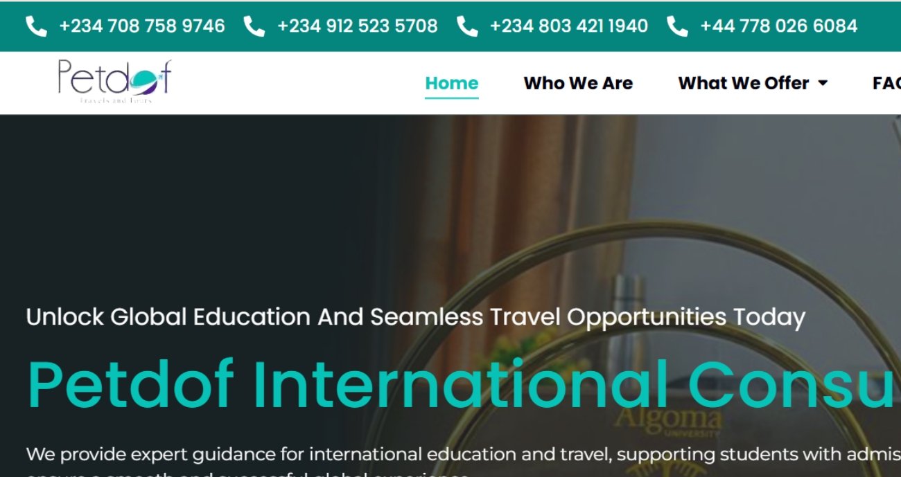 Website Design and Development - Oneder Technologies - Petdof Group