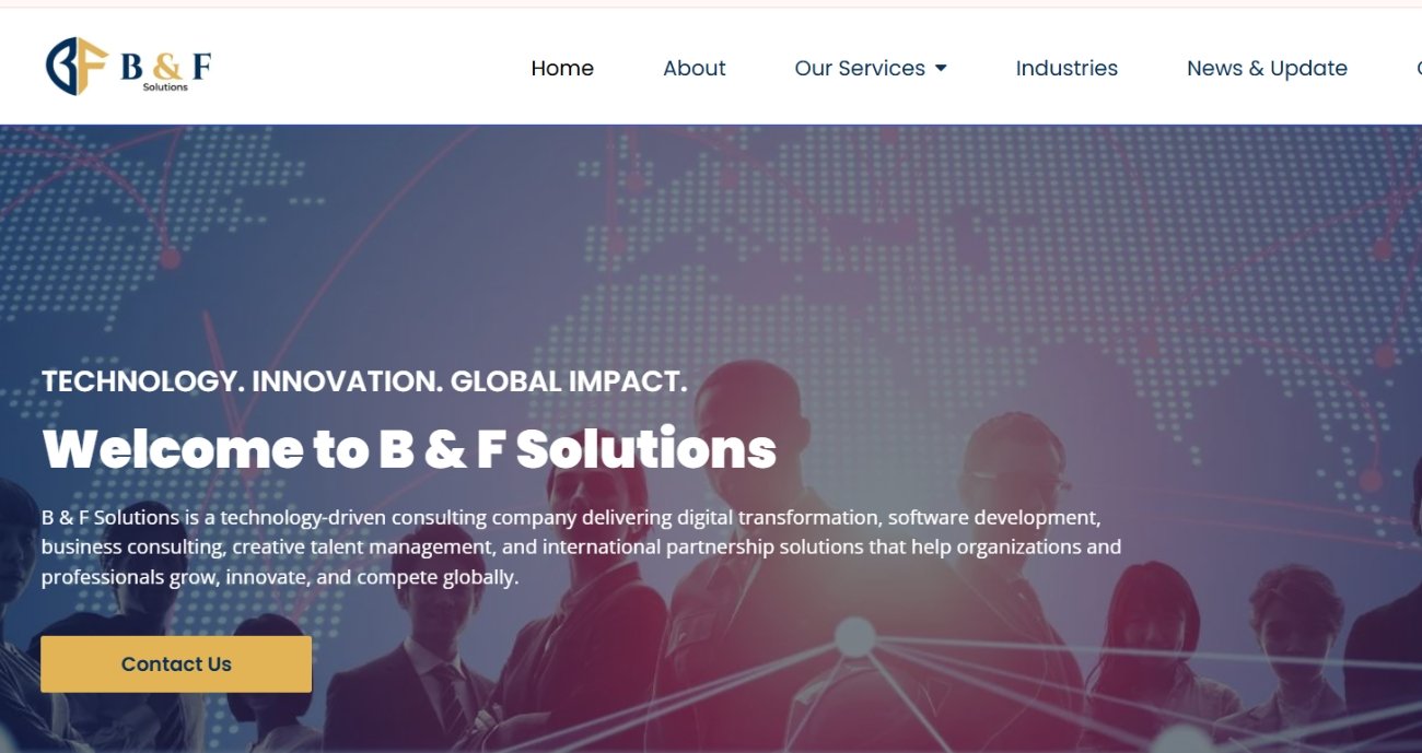 Website Design and Development - Oneder Technologies - B & F Solutions